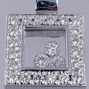 Diamond Pave Float Pendant .47TDW 14KT White Gold